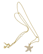 Μενταγιόν ασημένιο-επιχρυσωμένο με ζιρκόν “αστερίας” - Image 2