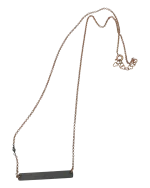 Κολιέ -μενταγιόν ασημένιο-επιχρυσωμένο με πλακέτα από μαύρο ασήμι - Image 3