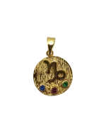 Μενταγιόν ασημένιο-επιχρυσωμένο με ζιρκόν τα 12 ζώδια - Image 11