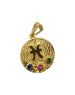 Μενταγιόν ασημένιο-επιχρυσωμένο με ζιρκόν τα 12 ζώδια - Image 13