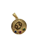 Μενταγιόν ασημένιο-επιχρυσωμένο με ζιρκόν τα 12 ζώδια - Image 5