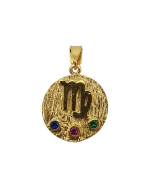 Μενταγιόν ασημένιο-επιχρυσωμένο με ζιρκόν τα 12 ζώδια - Image 7