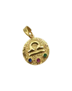 Μενταγιόν ασημένιο-επιχρυσωμένο με ζιρκόν τα 12 ζώδια - Image 8