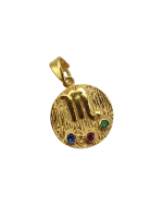 Μενταγιόν ασημένιο-επιχρυσωμένο με ζιρκόν τα 12 ζώδια - Image 9