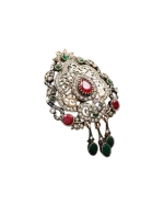 Καρφίτσα-μενταγιόν μπρονζέ Τούρκικο στύλ με κρύσταλλα - Image 2