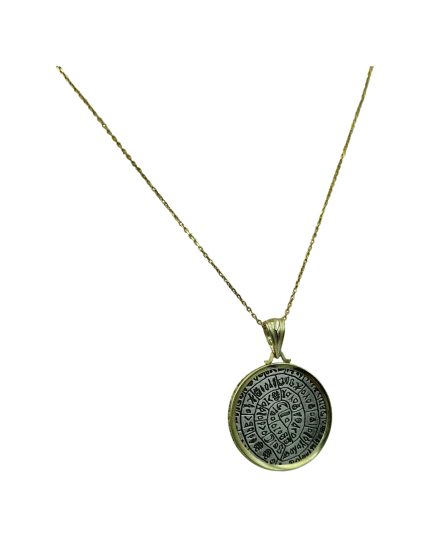 Μενταγιόν ασημένιο – επιχρυσωμένο “δίσκος της Φαιστού”