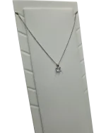 Μενταγιόν ασημένιο με ζιρκόν μονόπετρο σέτ με τα σκουλαρίκια του - Image 2