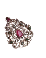 Καρφίτσα μπρονζέ Τούρκικο στύλ με κρύσταλλα