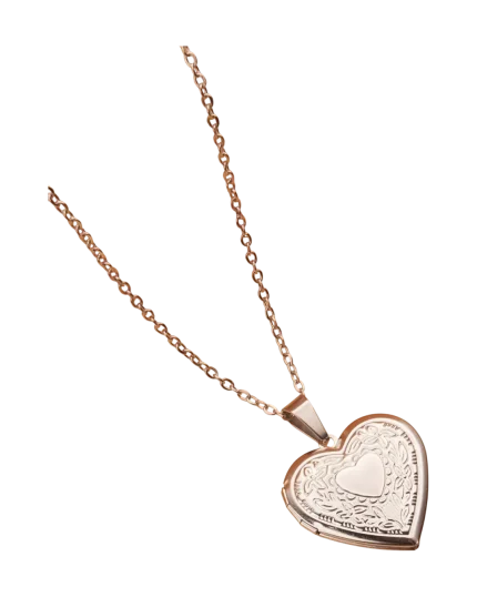 Μενταγιόν καρδούλα που ανοίγει ατσάλινη