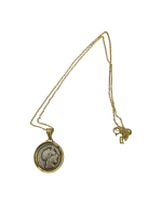 Μενταγιόν ασημένιο-επιχρυσωμένο “Αθηνά” double face - Image 2