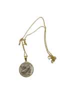 Μενταγιόν ασημένιο-επιχρυσωμένο “Αθηνά” double face - Image 4