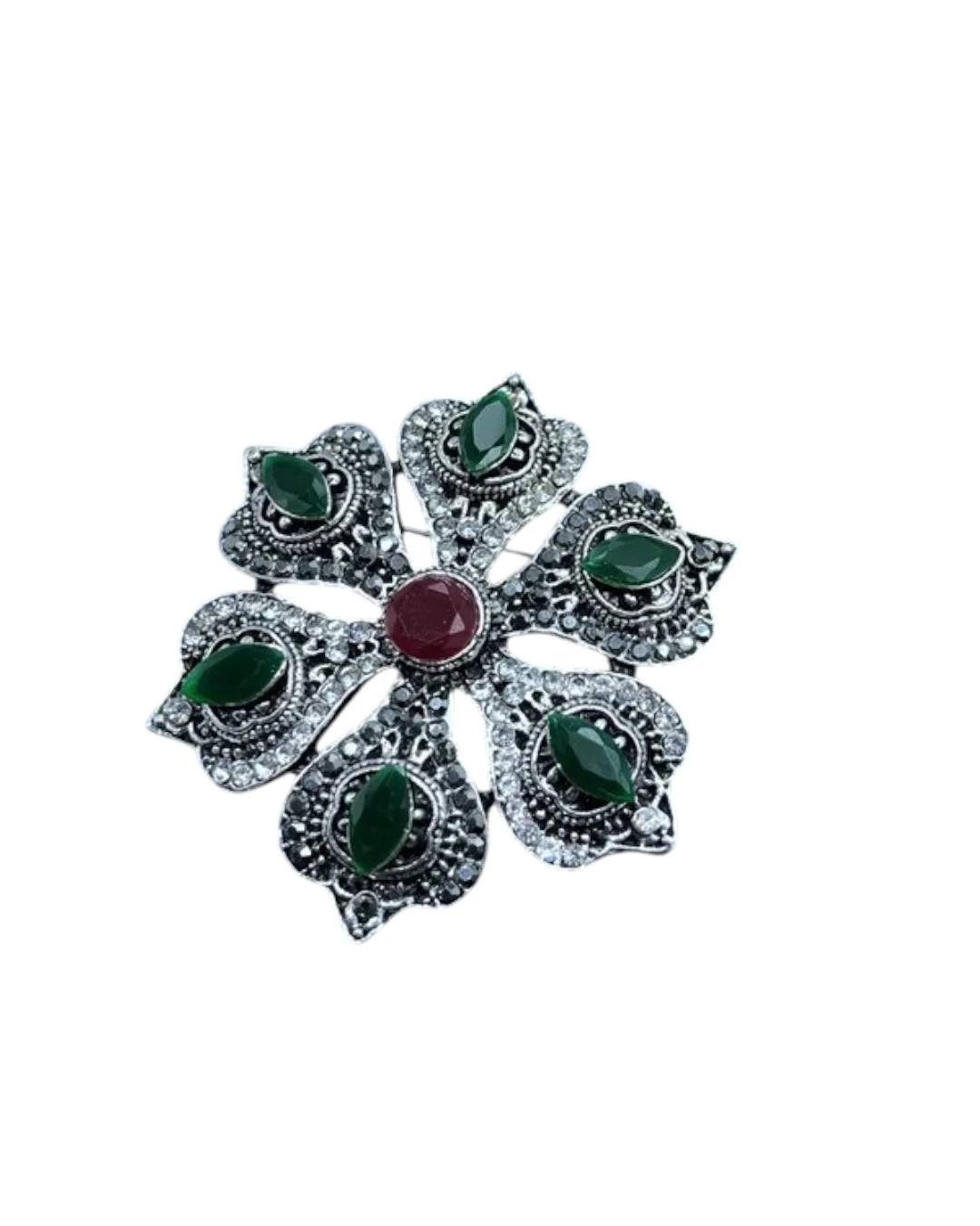 an.22335 (1) Καρφίτσα-μενταγιόν Τούρκικο στύλ με κρύσταλλα - Image 1