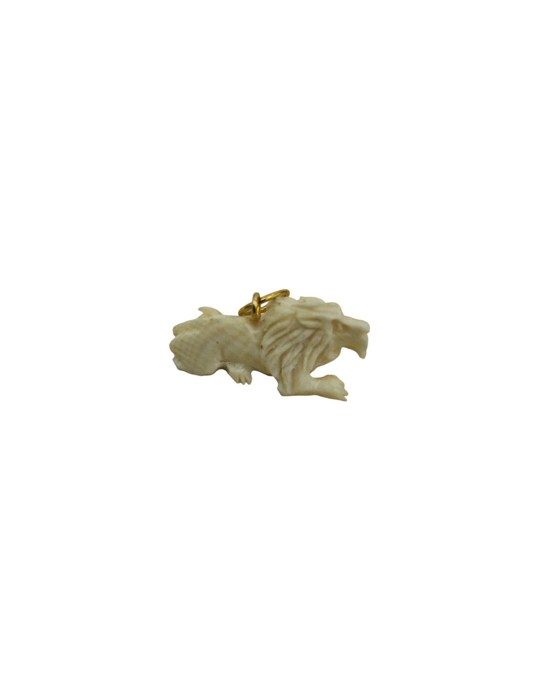 an.22401 (1) Μενταγιόν απο κόκκαλο “λιοντάρι” vintage - Image 1