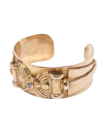 Βραχιόλι γυναικείο vintage ασημένιο-επιχρυσωμένο μέ ζιργκόν