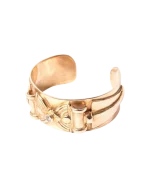 Βραχιόλι γυναικείο vintage ασημένιο-επιχρυσωμένο μέ ζιργκόν - Image 3