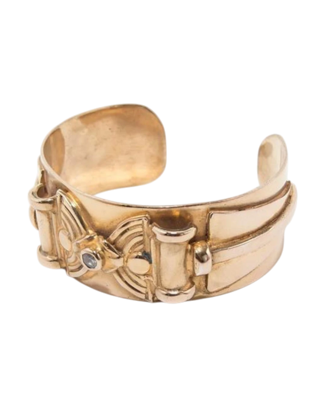 4078 Βραχιόλι γυναικείο vintage ασημένιο-επιχρυσωμένο μέ ζιργκόν - Image 1