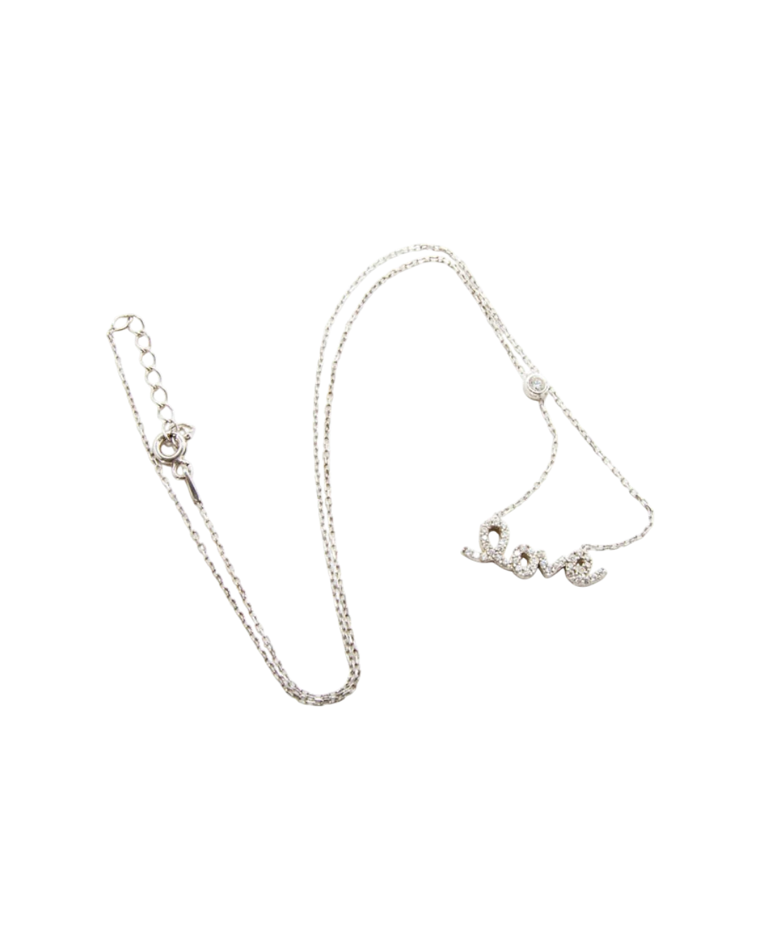 _7056 Κολιέ ασημένιο μέ ζιργκόν - Image 1