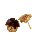 Σκουλαρίκια από ασήμι-επιχρυσωμένο καί σμάλτο – χειροποίητα - Image 2