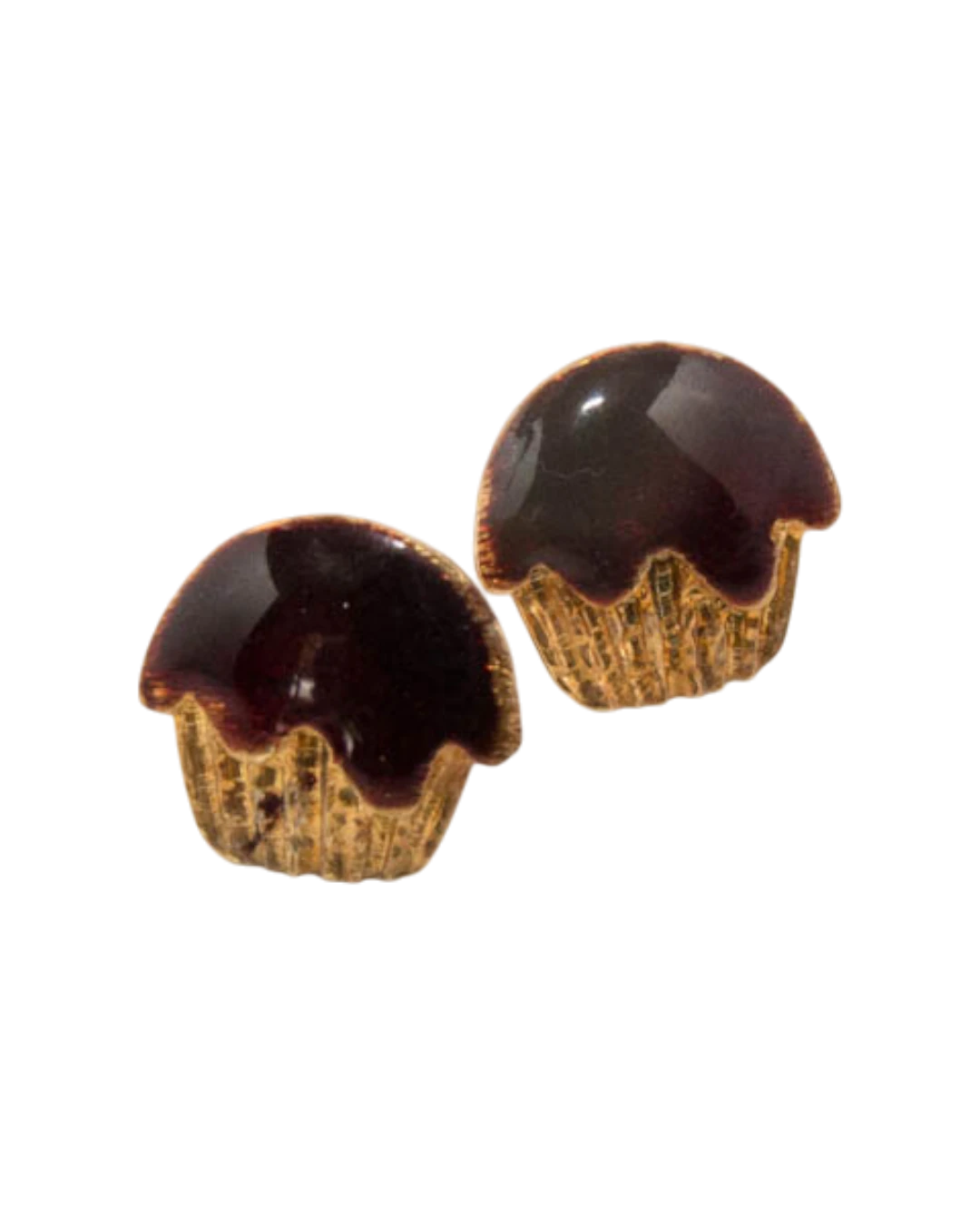 7209 Σκουλαρίκια από ασήμι-επιχρυσωμένο καί σμάλτο – χειροποίητα - Image 1