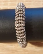 Βραχιόλι χειροποίητο μέ στράς και δέρμα - Image 3