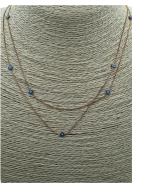 Κολιέ ασημένιο μέ λουλουδάκια-ματάκια - Image 3