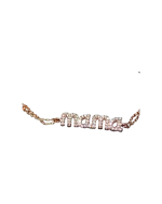 Βραχιόλι ασημένιο-επιχρυσωμένο μέ ζιρκόν μαμά - Image 3