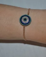 Βραχιόλι ασημένιο-επιχρυσωμένο μέ ζιρκόν