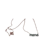 Κολιέ ασημένιο – επιχρυσωμένο “Μαμά” με ζιρκόν - Image 4