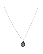 Μενταγιόν-κολιέ ασημένιο-επιχρυσωμένο μέ ζιρκόν