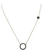 Κολιέ ασημένιο-επιχρυσωμένο μέ ζιρκόν