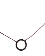 Κολιέ ασημένιο-επιχρυσωμένο μέ ζιρκόν - Image 3