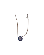 Κολιέ ασημένιο-επιχρυσωμένο μέ ζιρκόν - Image 3