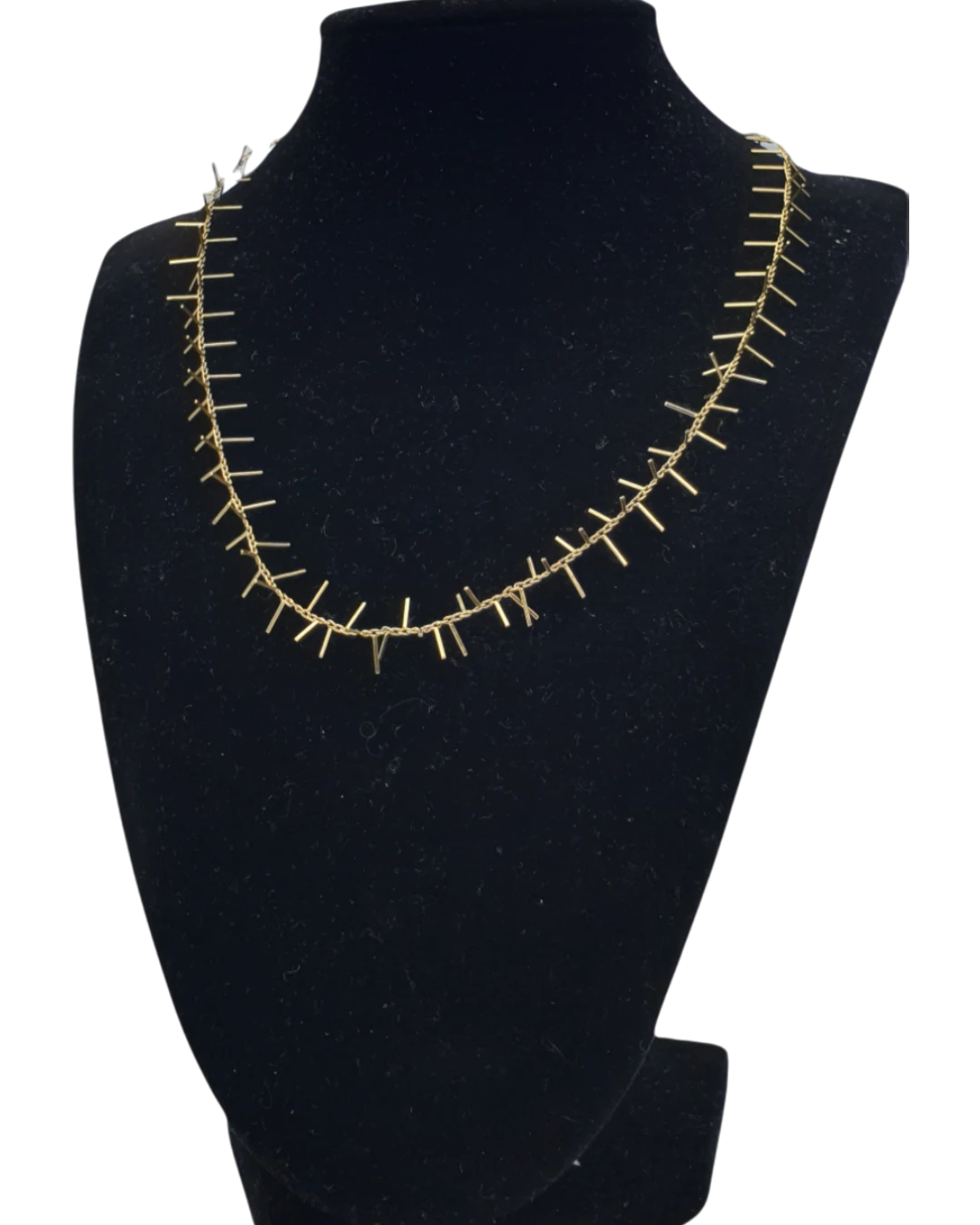 an.1534 Κολιέ ασημένιο-επιχρυσωμένο - Image 1