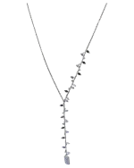 Κολιέ ασημένιο “καταράκτης” μέ ζιρκόν