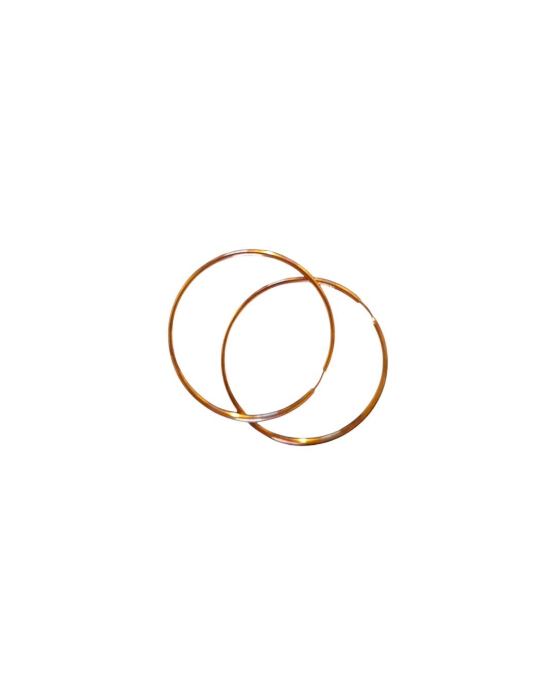 an.1547 Σκουλαρίκια κρίκοι ασημένια-επιχρυσωμένα - Image 1