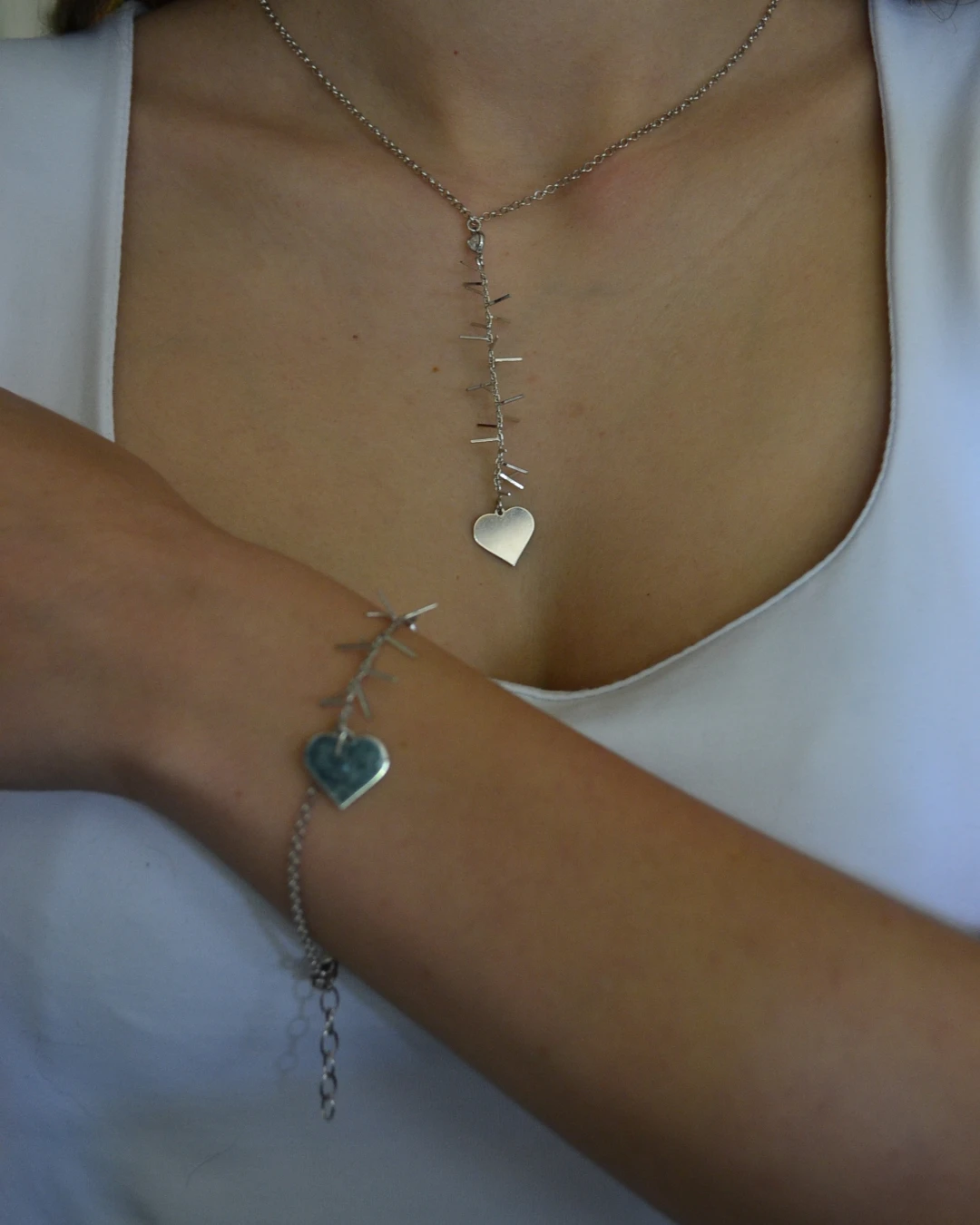 an.1718 Κολιέ σέτ μέ το βραχιόλι του ασημένιο - Image 1