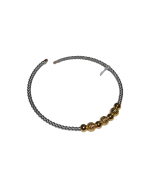 Βραχιόλι χειροπέδα ασημένιο μέ επίχρυσα στοιχεία