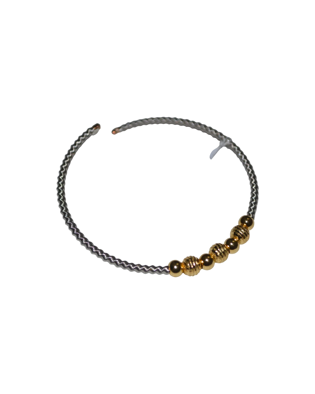 an.1746 (2) Βραχιόλι χειροπέδα ασημένιο μέ επίχρυσα στοιχεία - Image 1