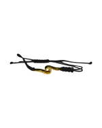 Βραχιόλι μακραμέ μέ χειροποίητο ασημένιο-επιχρυσωμένο στοιχείο - Image 2