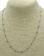 Κολιέ ασημένιο μέ μπλέ σμάλτο - Image 3