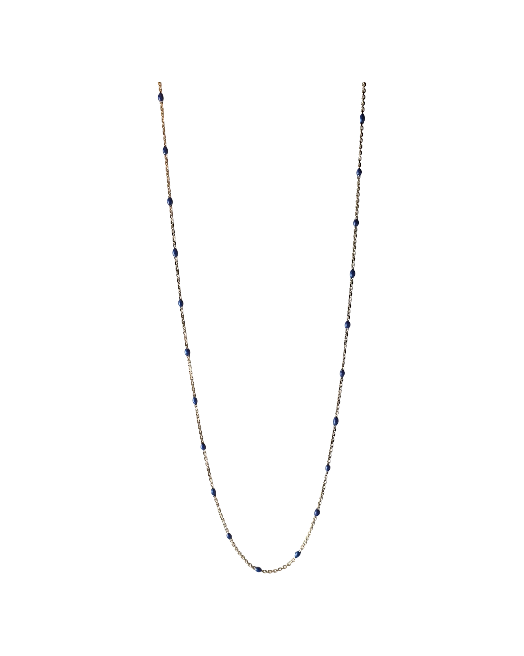 an.1892 (2) Κολιέ ασημένιο μέ μπλέ σμάλτο - Image 1