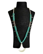 Κολιέ χειροποίητο επάργυρο με τυρκουάζ ethnic-boho