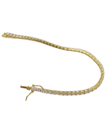 Βραχιόλι ριβιέρα ασημένιο επιχρυσωμένο με ζιρκόν - Image 3