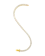 Βραχιόλι ριβιέρα ασημένιο επιχρυσωμένο με ζιρκόν