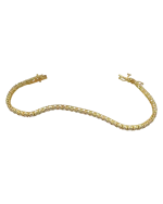 Βραχιόλι ριβιέρα ασημένιο επιχρυσωμένο με ζιρκόν - Image 4