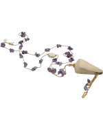 Κολιέ χειροποίητο μέ αμέθυστο και κοχύλι