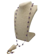 Κολιέ χειροποίητο μέ αμέθυστο και κοχύλι - Image 4