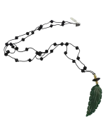 Κολιέ χειροποίητο με jade και όνυχα - Image 2