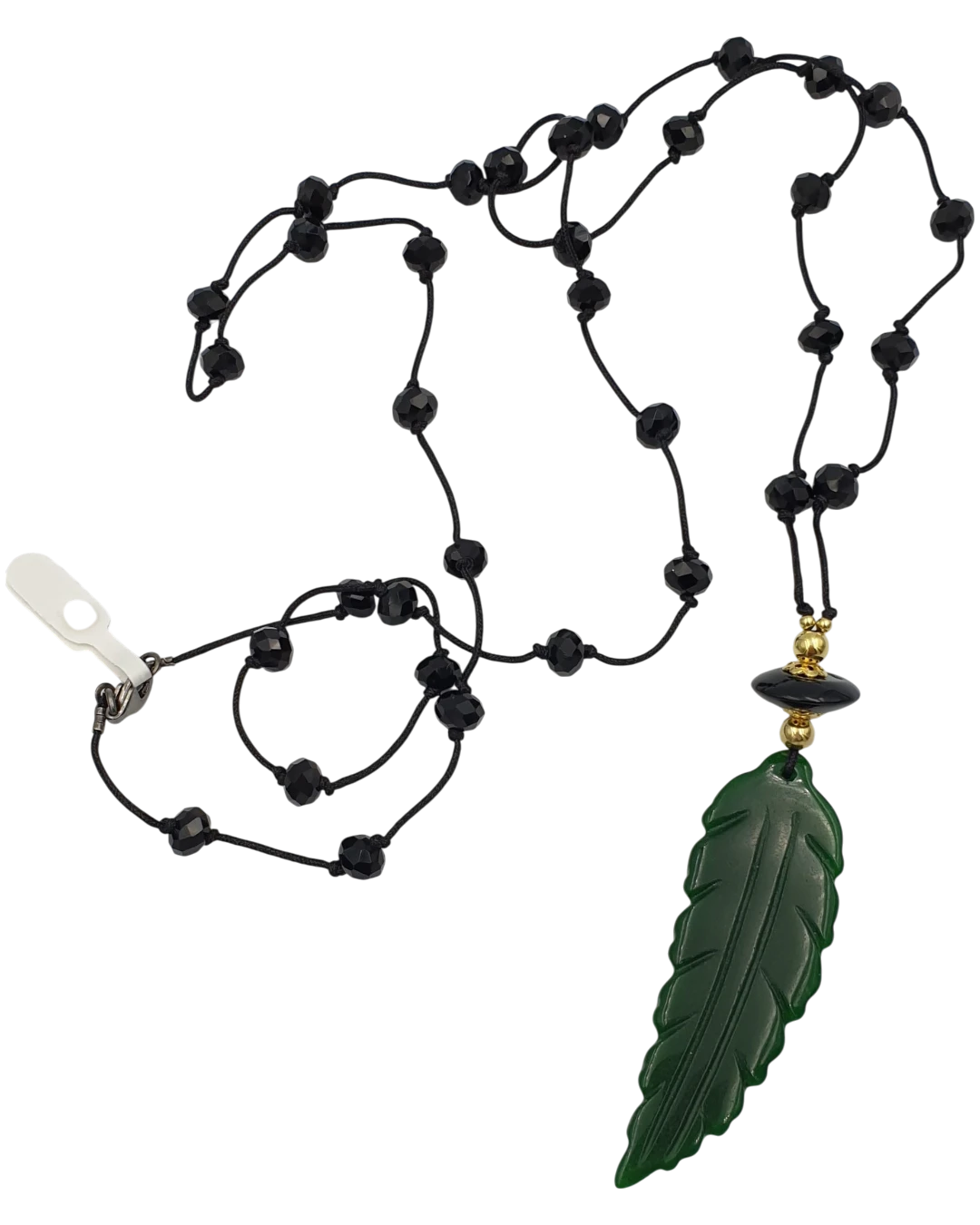 an.20202 Κολιέ χειροποίητο με jade και όνυχα - Image 1