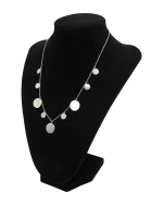 Κολιέ ασημένιο μέ κρεμαστούς ασημένιους δίσκους